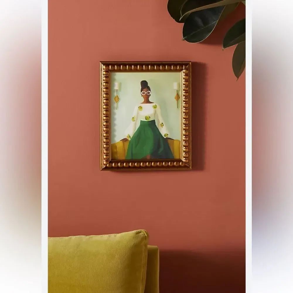 Anthropologie Puff Sleeves Wall Art
Janet Hill Gold Leaf Wood Frame